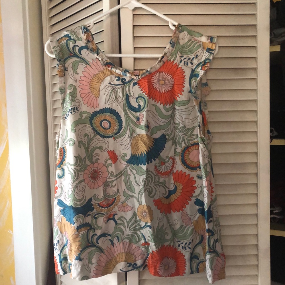 J crew silk sleeveless blouse